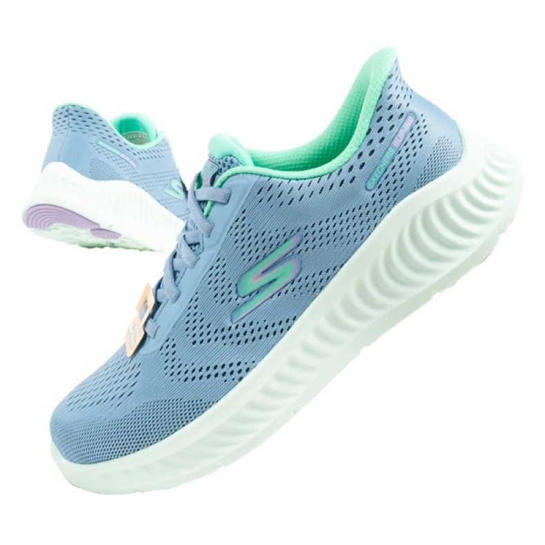 Scarpe skechers vanno a piedi ora -khloe slip -ins in 125643/blgr blu 1