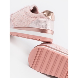 Shelvt Sneaker rosa con un motivo floreale 1