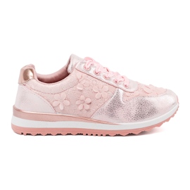 Shelvt Sneaker rosa con un motivo floreale 2