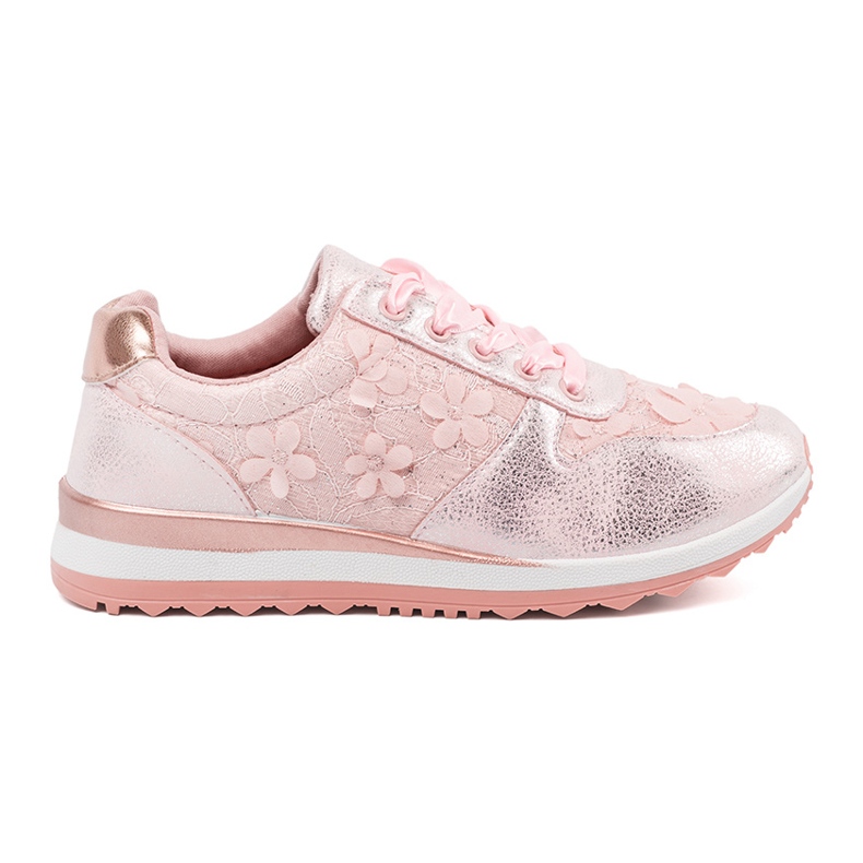 Shelvt Sneaker rosa con un motivo floreale 2
