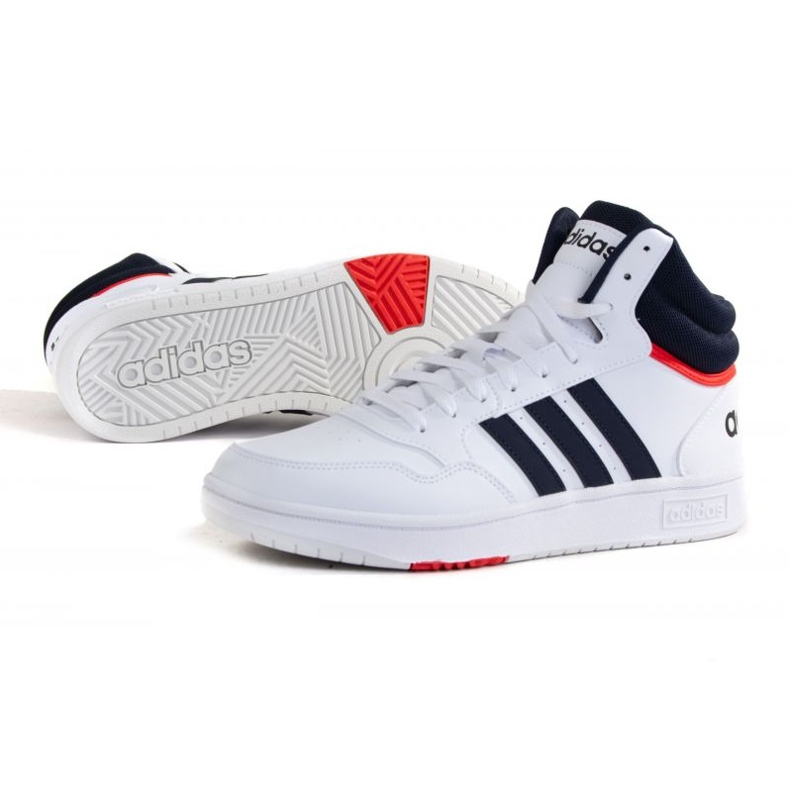 Scarpe Adidas Hoops 3.0 Mid M GY5543 bianca blu navy 1