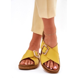 Flip in pelle femminile con Inblu Ed0003iu Yellow giallo 1
