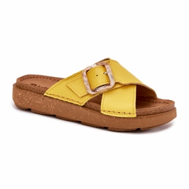 Flip in pelle femminile con Inblu Ed0003iu Yellow giallo 2