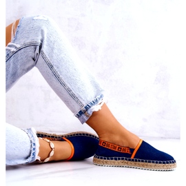 Materiale espadrilles Inserzione femminile Big Star JJ27487 Navy Blue 2