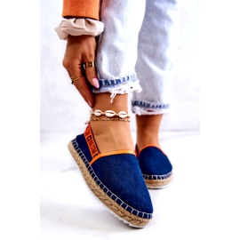 Materiale espadrilles Inserzione femminile Big Star JJ27487 Navy Blue 1