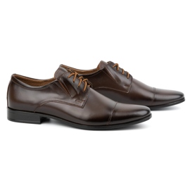 Olivier Scarpe da uomo in pelle formale 288 marrone scuro 3