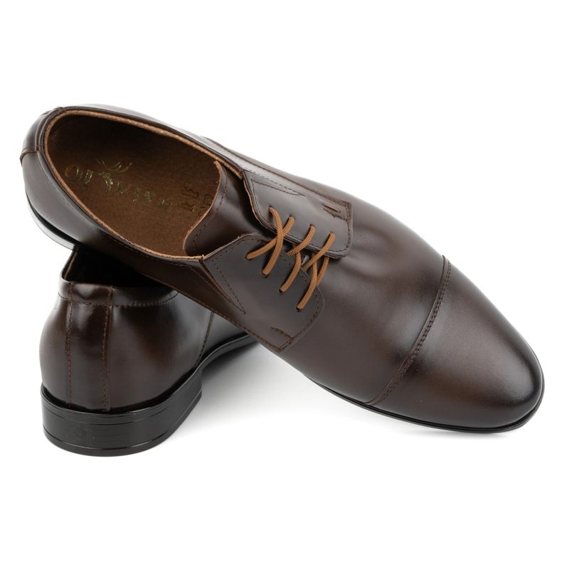 Olivier Scarpe da uomo in pelle formale 288 marrone scuro 5