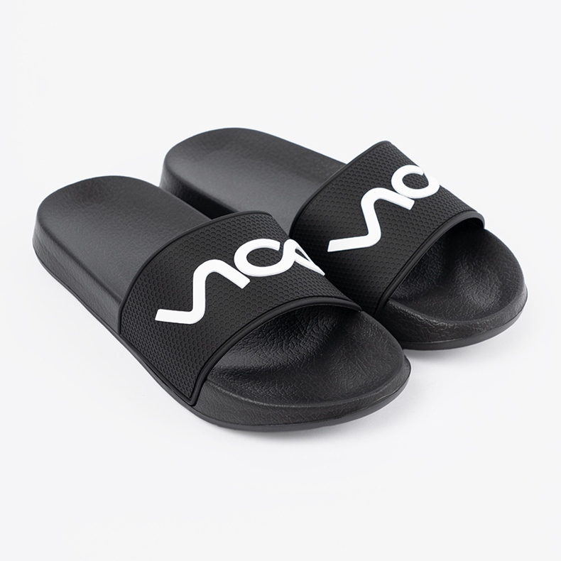 Shelvt Flip -flip neri con l'iscrizione nero 1