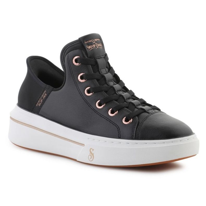 SKECHERS SLIP-INSS: Snoop One-OG in pelle in 186001-BLK nero 1
