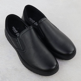 Scarpe da uomo Elegante Black Sliding Black UNISOFT 7155 2