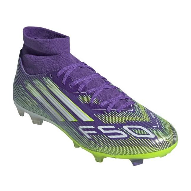 ADIDAS F50 League FG/Mg Mid Football Scarpe in JI0886 viola 1