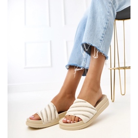 BEIGE FIPP FLOPS con zirconi cardon blu 2