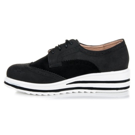 Vices Scarpe stringate in pelle scamosciata nero 1