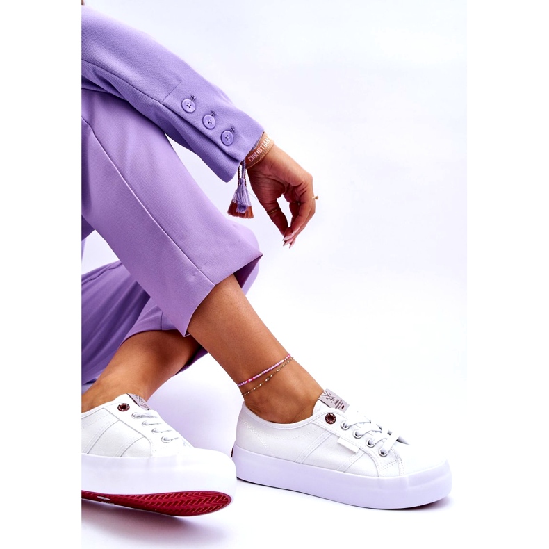 Sneaker da donna sulla piattaforma Cross Jeans LL2R4040 White bianco 5