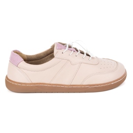 Olivier Scarpe a piedi nudi femminile in pelle minimalista ampia aria rosa 1