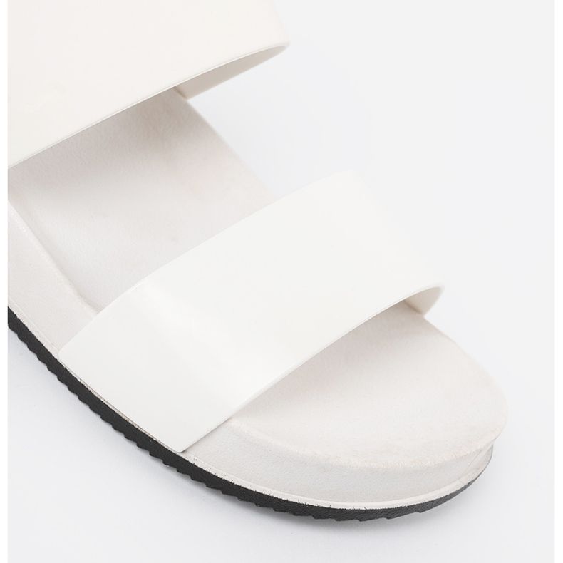 SHELOVET Comode pantofole bianche bianca 1