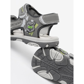 Shelvt Sandali in velcro grigio per ragazzi 1