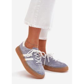 Boto Sneaker in pelle scamosciata femminile sulla piattaforma blu Venera 1