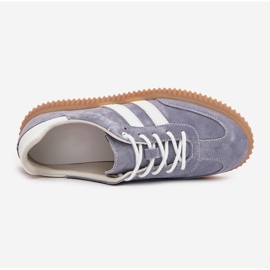 Boto Sneaker in pelle scamosciata femminile sulla piattaforma blu Venera 2
