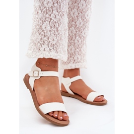 Boto Piatto -sandali da donna a ruote eco in pelle eco kivara bianca 2