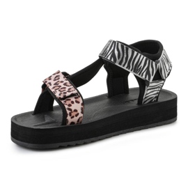 Sandali D.Franklin Forest High Strips Stampa animale DFSH404002-ABLA nero 3