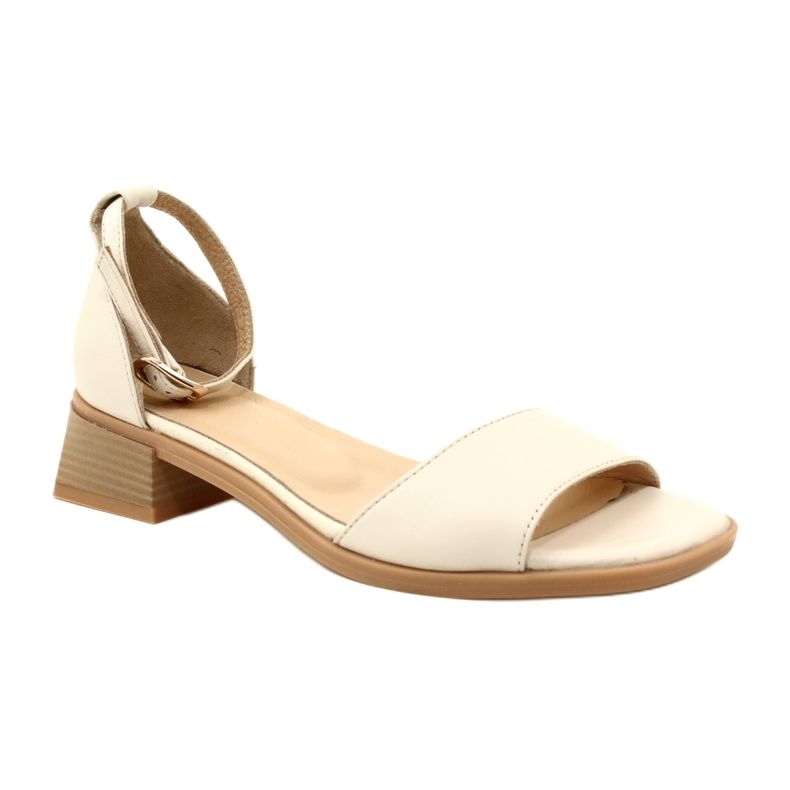 Tacchi alti in pelle femminile 44294 beige 1