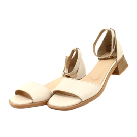 Tacchi alti in pelle femminile 44294 beige 3