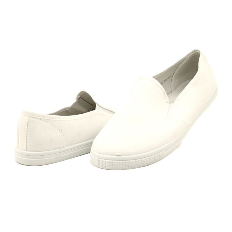 Sneaker femminili di materiale bianco inserite bianca 4