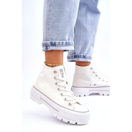Sneaker femminili sulla piattaforma bianca Big Star LL274156 bianco 1