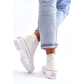 Sneaker femminili sulla piattaforma bianca Big Star LL274156 3