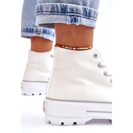 Sneaker femminili sulla piattaforma bianca Big Star LL274156 bianco 2