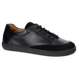 Scarpe da uomo a piedi nudi realizzati in pelle naturale Modello Olivier Reno Black 1