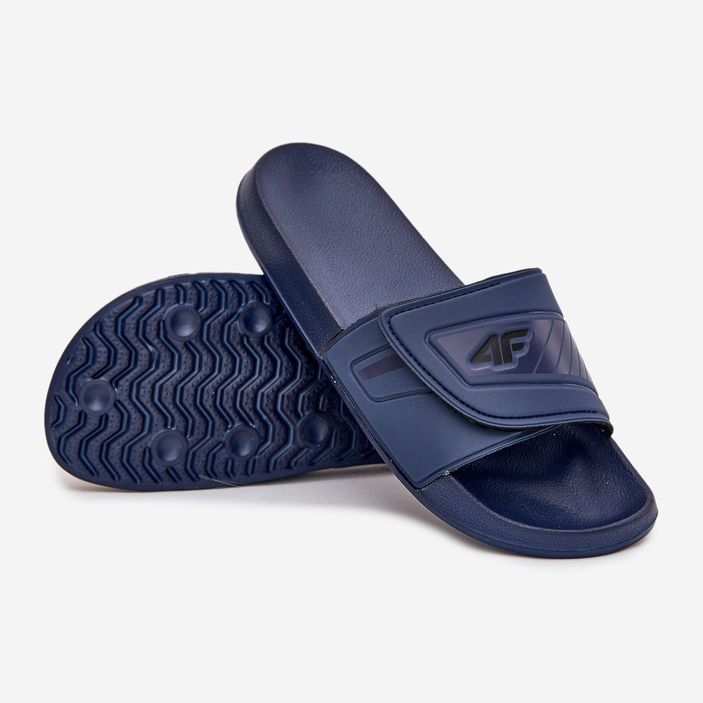 Flip-flop maschile con velcro 4FMM00FFLIM091-31s Blue Navy 2