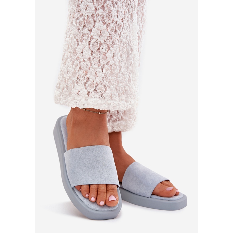 Boto Pantofole da donna sulla piattaforma con Jorina azzurra eco svance blu 1