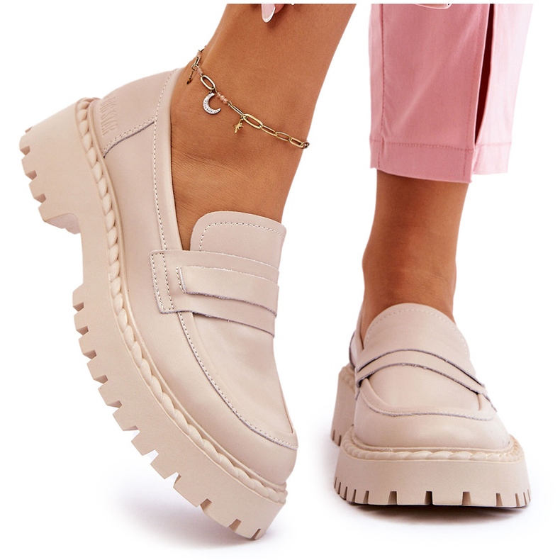 Women's Big Star LL274457 Mocassini in pelle beige 5