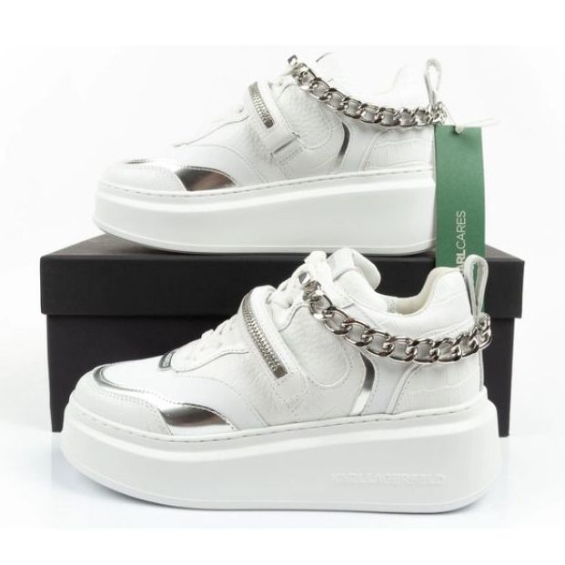 Scarpe sportive femminili Karl Lagerfeld Anakapri KL63543 01S bianco 7