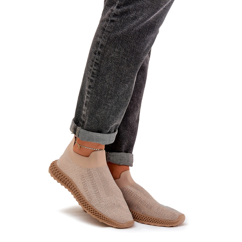 S.Barski Scarpe sportive da donna slocate con TW121 beige 1
