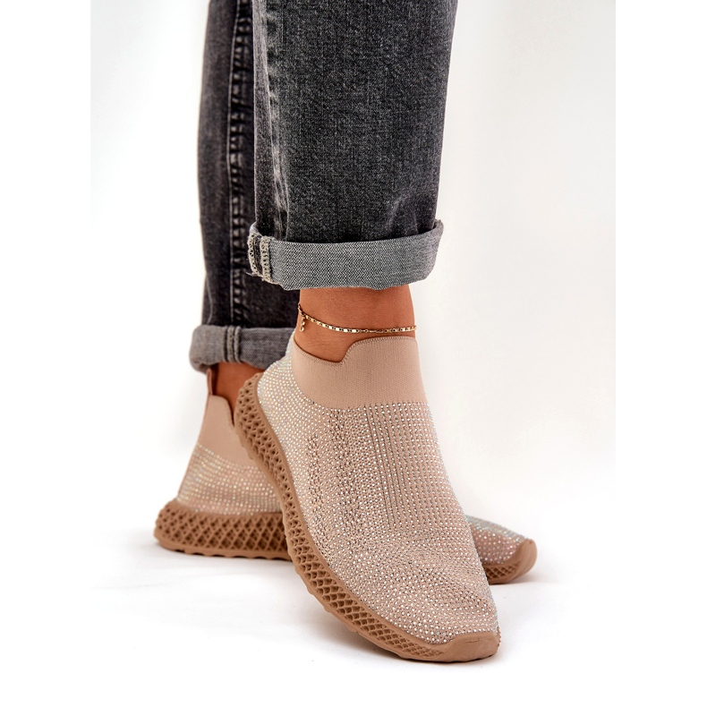 S.Barski Scarpe sportive da donna slocate con TW121 beige 3