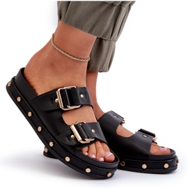 Infradito da donna sulla piattaforma Big Star NN274082 Black nero 7