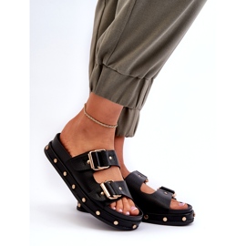 Infradito da donna sulla piattaforma Big Star NN274082 Black nero 1