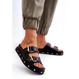 Infradito da donna sulla piattaforma Big Star NN274082 Black nero 2