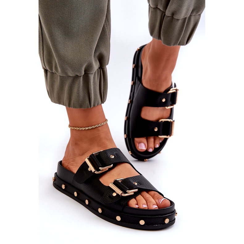 Infradito da donna sulla piattaforma Big Star NN274082 Black nero 3