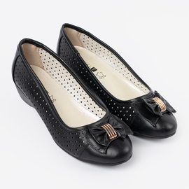 Shelvt Pompe a cuneo openwork nero 2