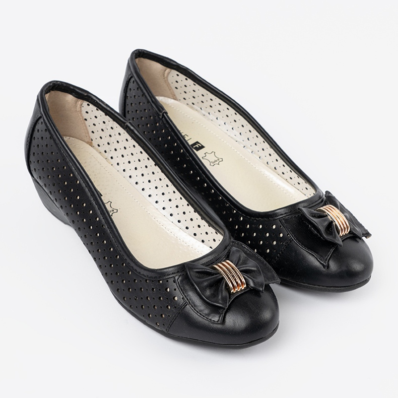 Shelvt Pompe a cuneo openwork nero 2