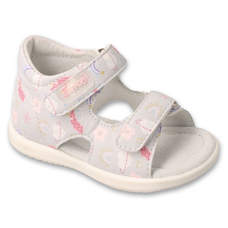 Sandali per bambini di Befado 170p115 Inserto in pelle grigio 1