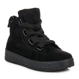 Sneaker alte stringate nero 1
