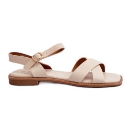 S.Barski Sandali da donna piatta con Eco-Leather S. Barski Kv27-003 beige 5