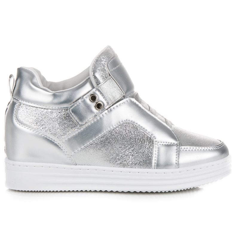 Muto Sneakers argento con velcro grigio 2