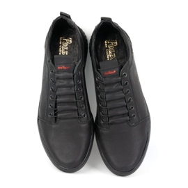 Polbut Scarpe casual da uomo in pelle 2121/2 nere nero 3