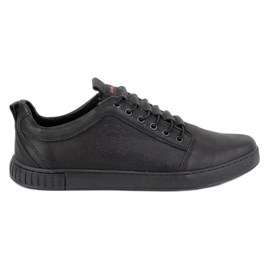 Polbut Scarpe casual da uomo in pelle 2121/2 nere nero 6
